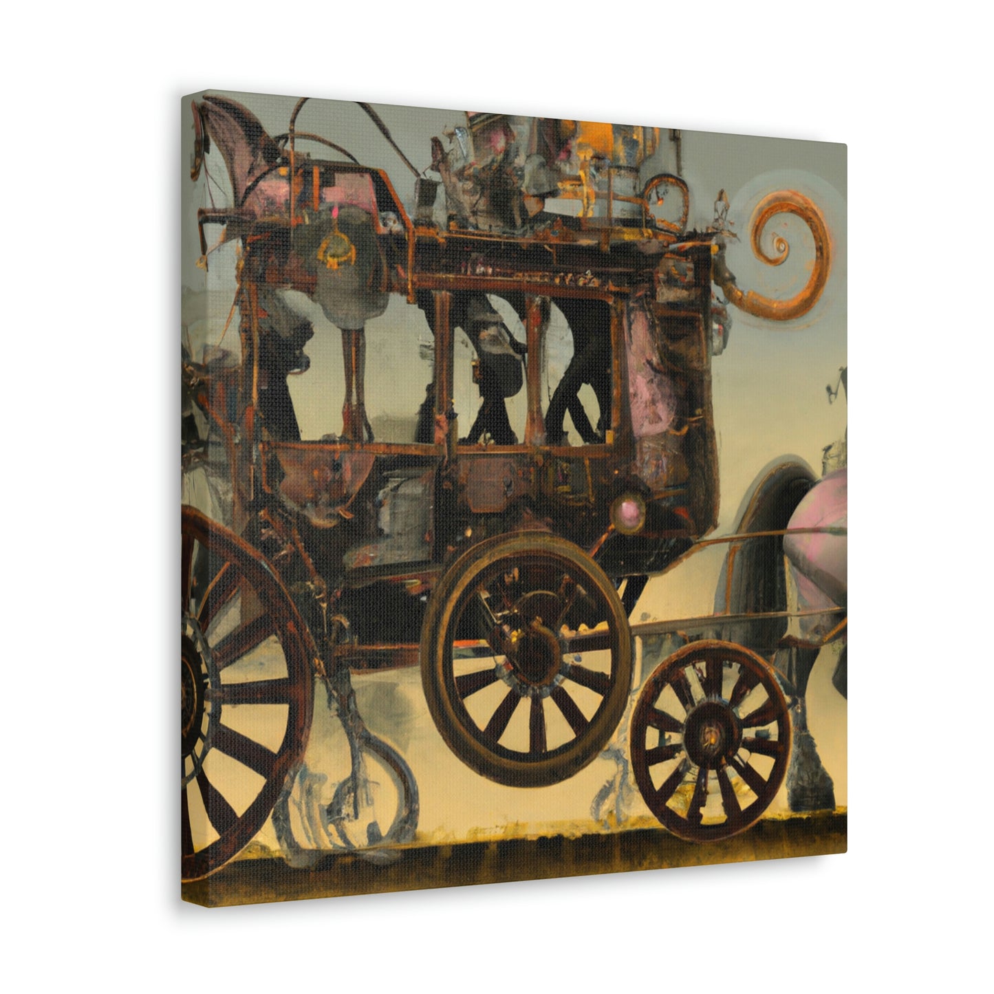 "Steam Horse-Drawn Carriage" - Canvas