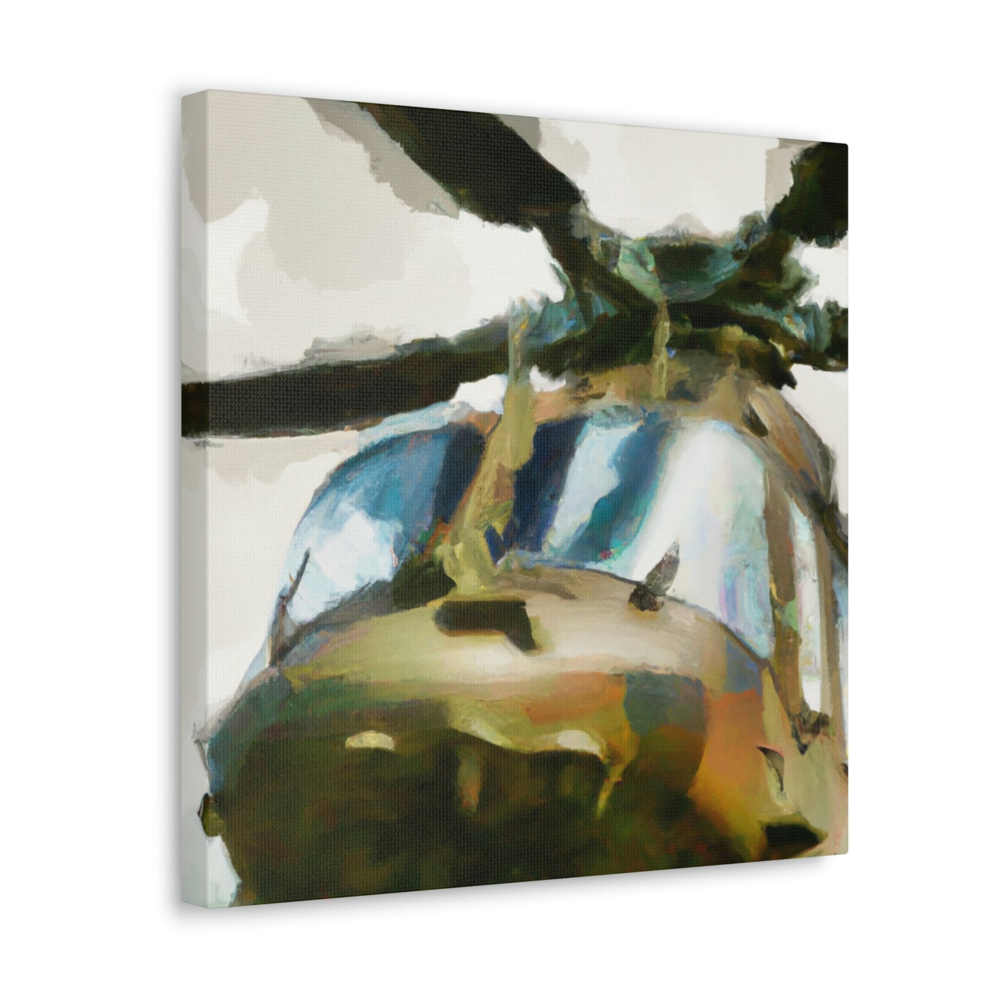 Helicopter in Flight - Canvas