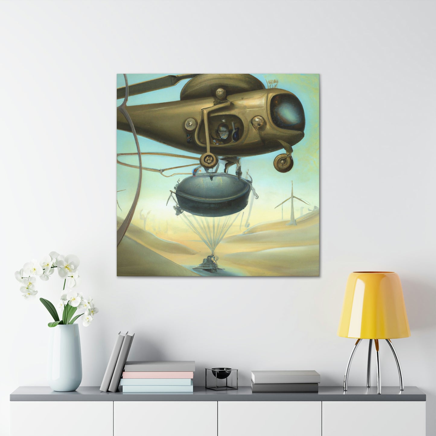 Helicopter in Surrealism - Canvas