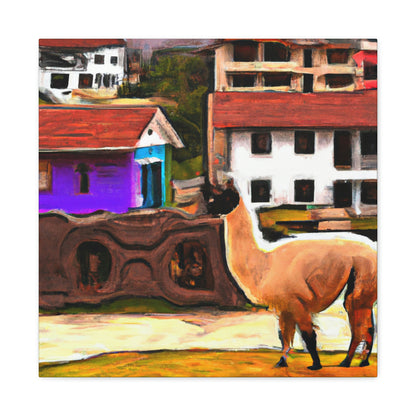 Llamas in Landscape - Canvas