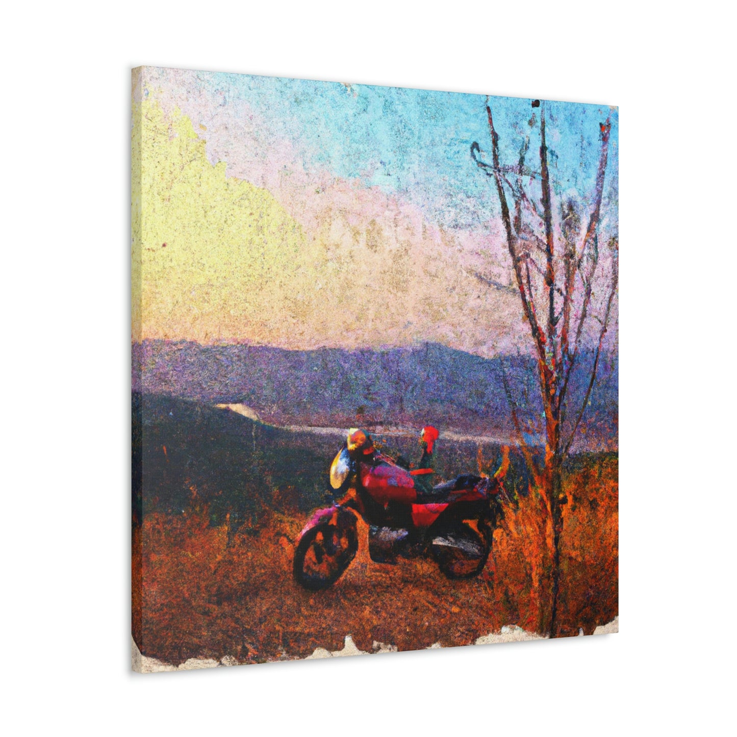 "Motorcycles in Moonlight" - Canvas