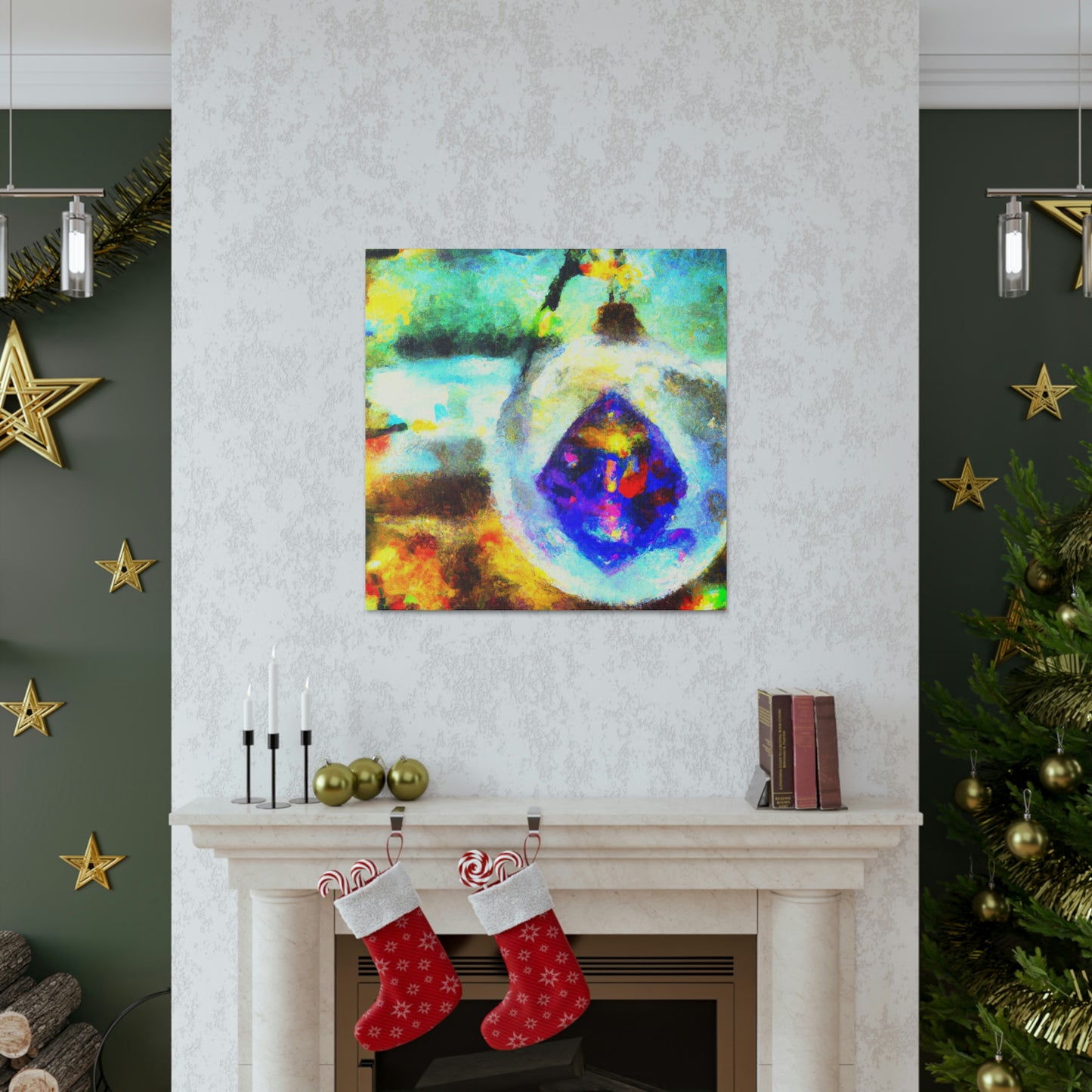 "Glimmering Christmas Ornament" - Canvas