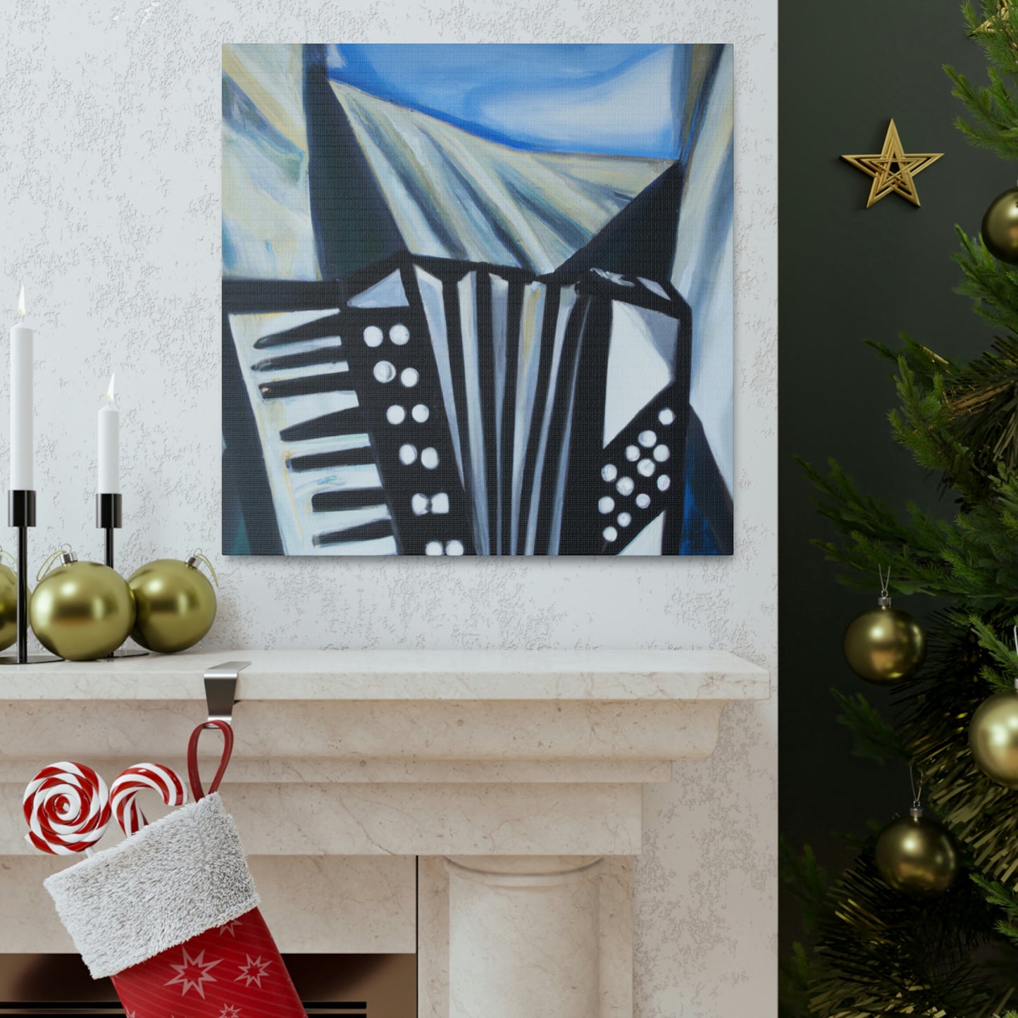 Accordion in Expressionism - Canvas