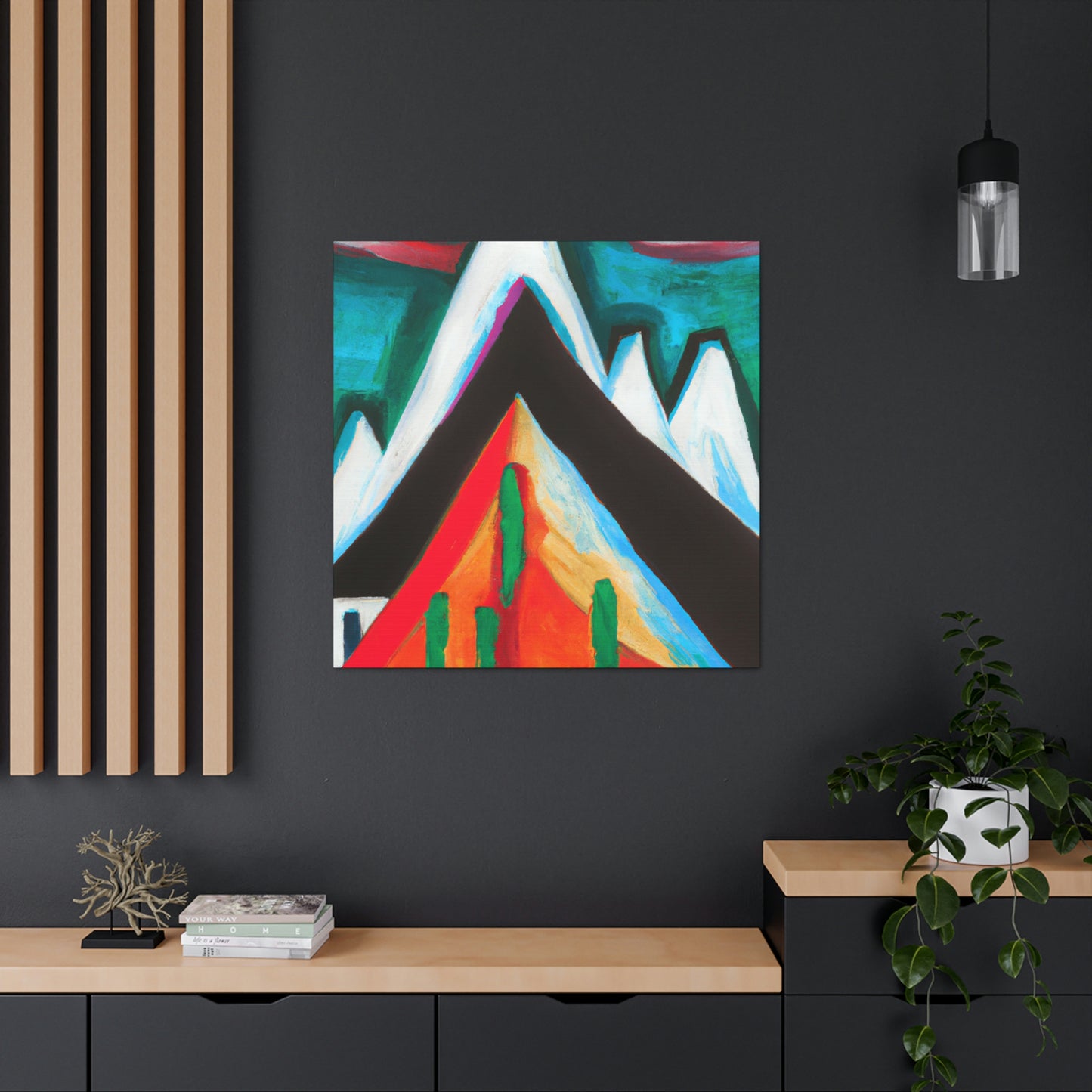 Mountain Abstract Expressionism - Canvas