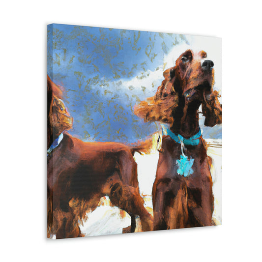 "Dreaming Irish Setter" - Canvas