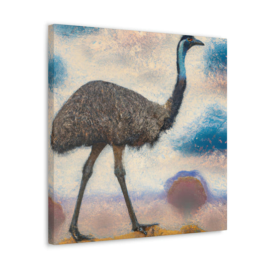 "Emu in Pointillism" - Canvas