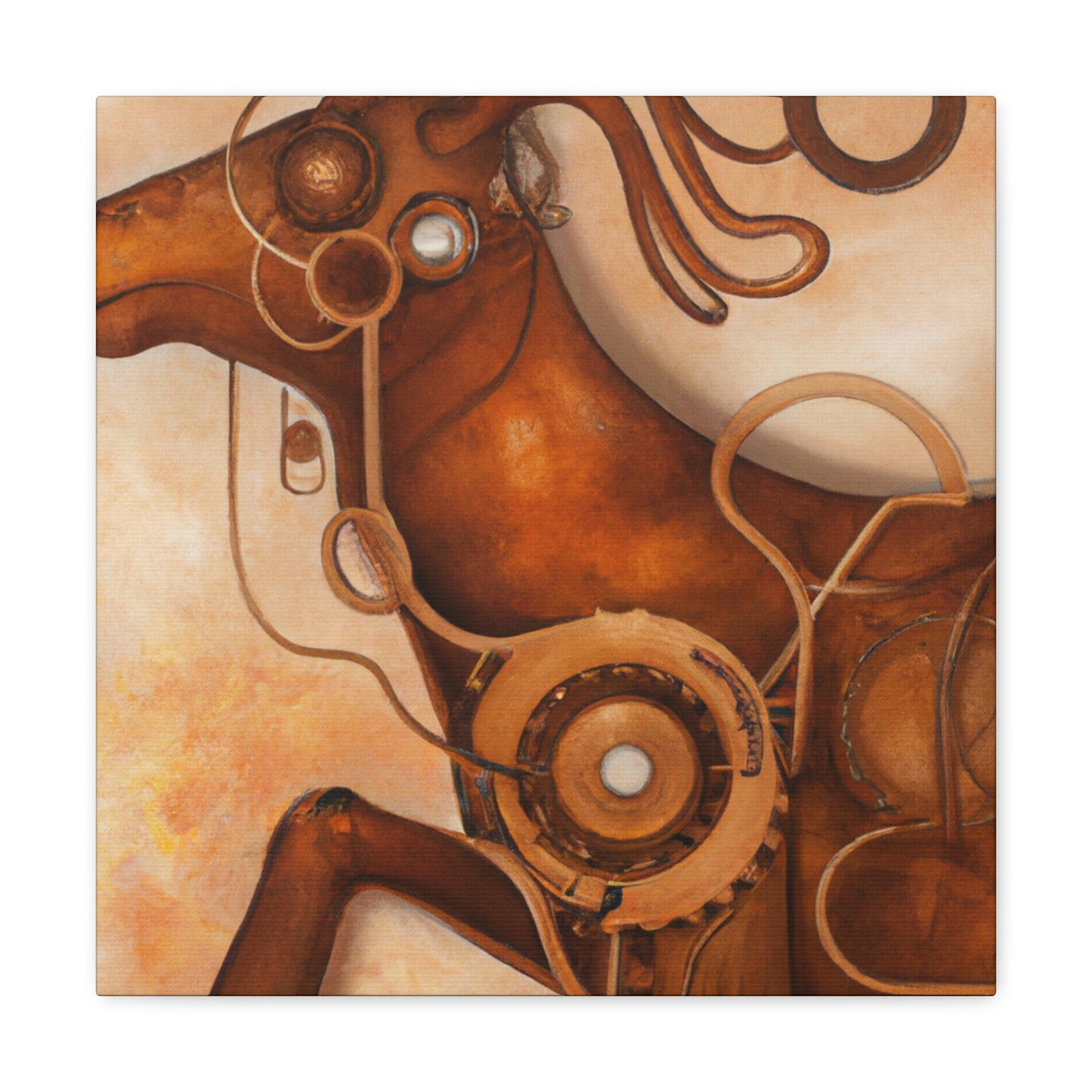 Elk in Steampunk Times - Canvas