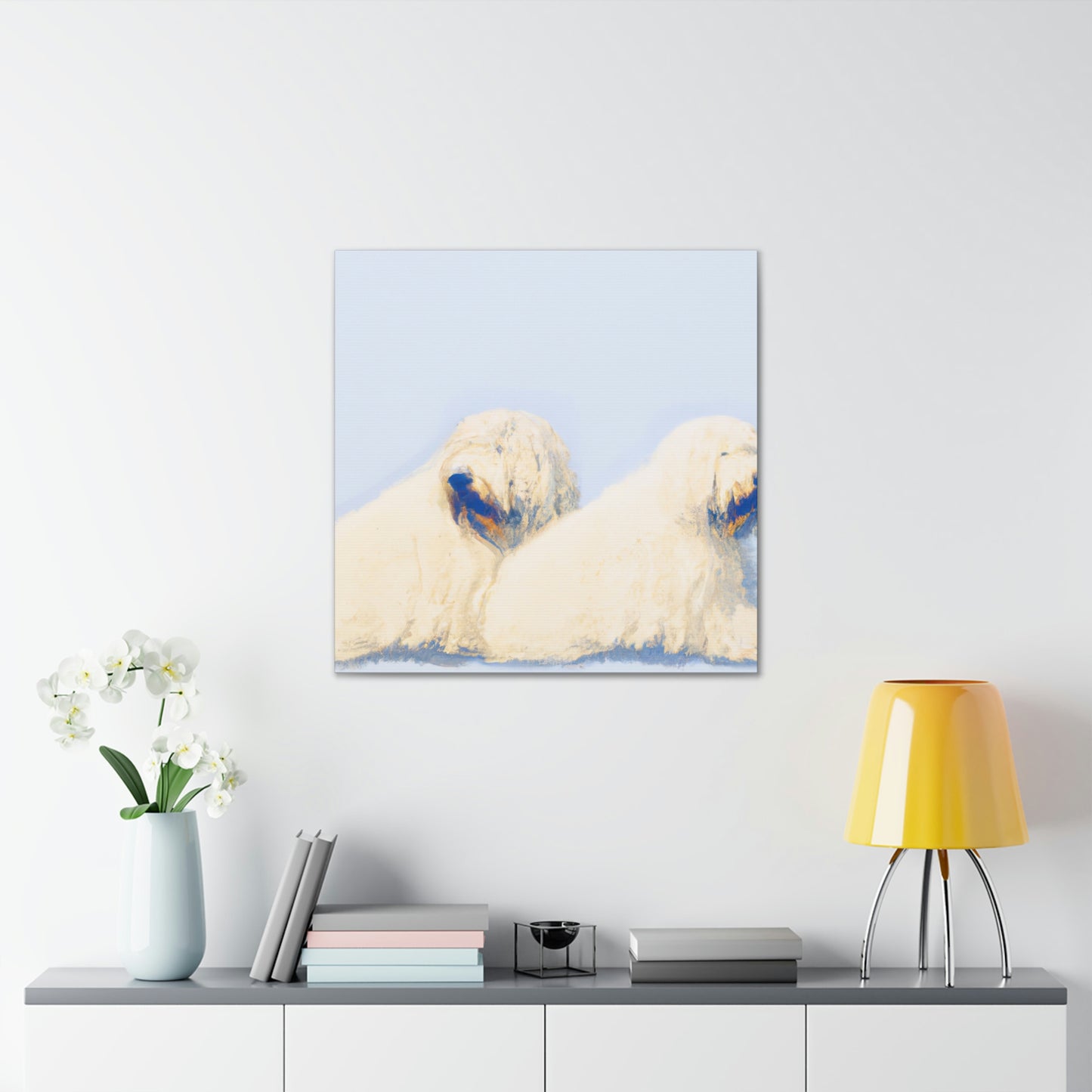 Old English Sheepdog Freedom - Canvas