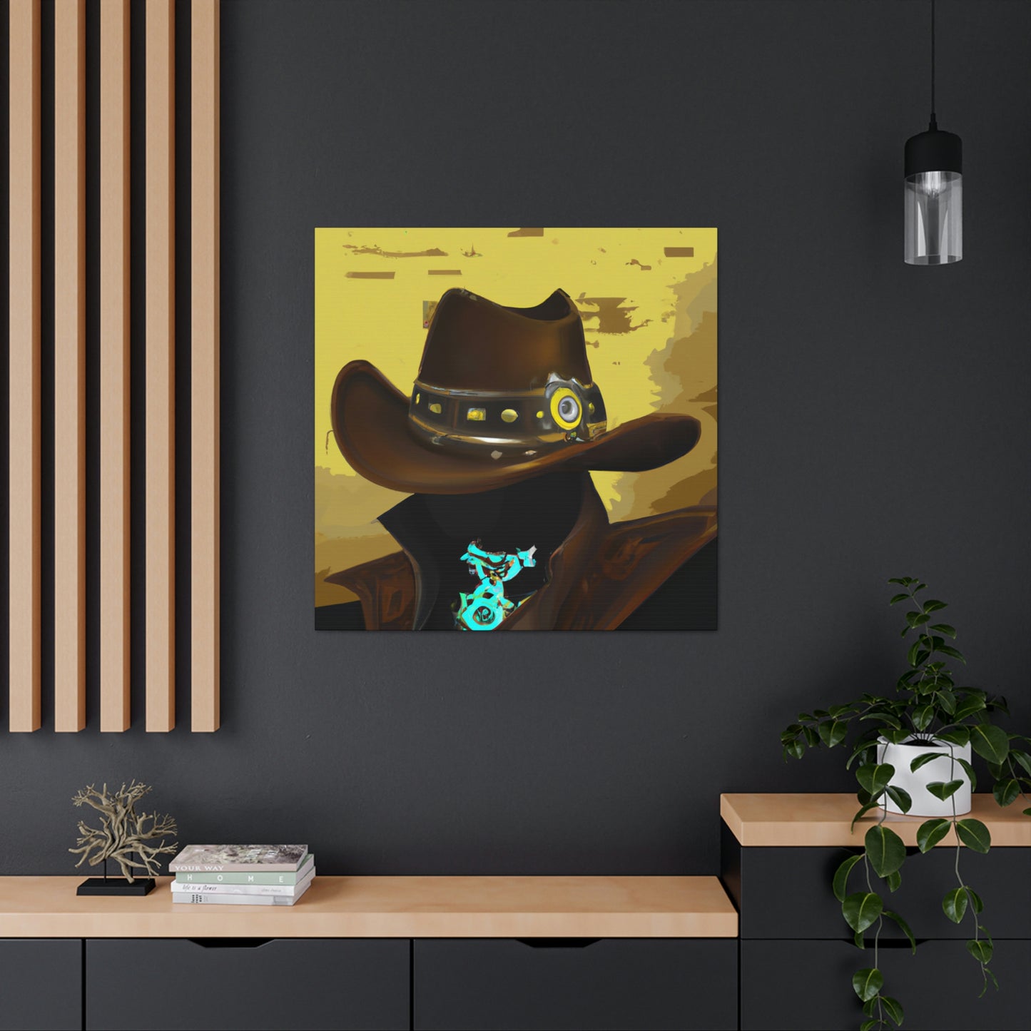 Cowboy in Steampunk Gear - Canvas