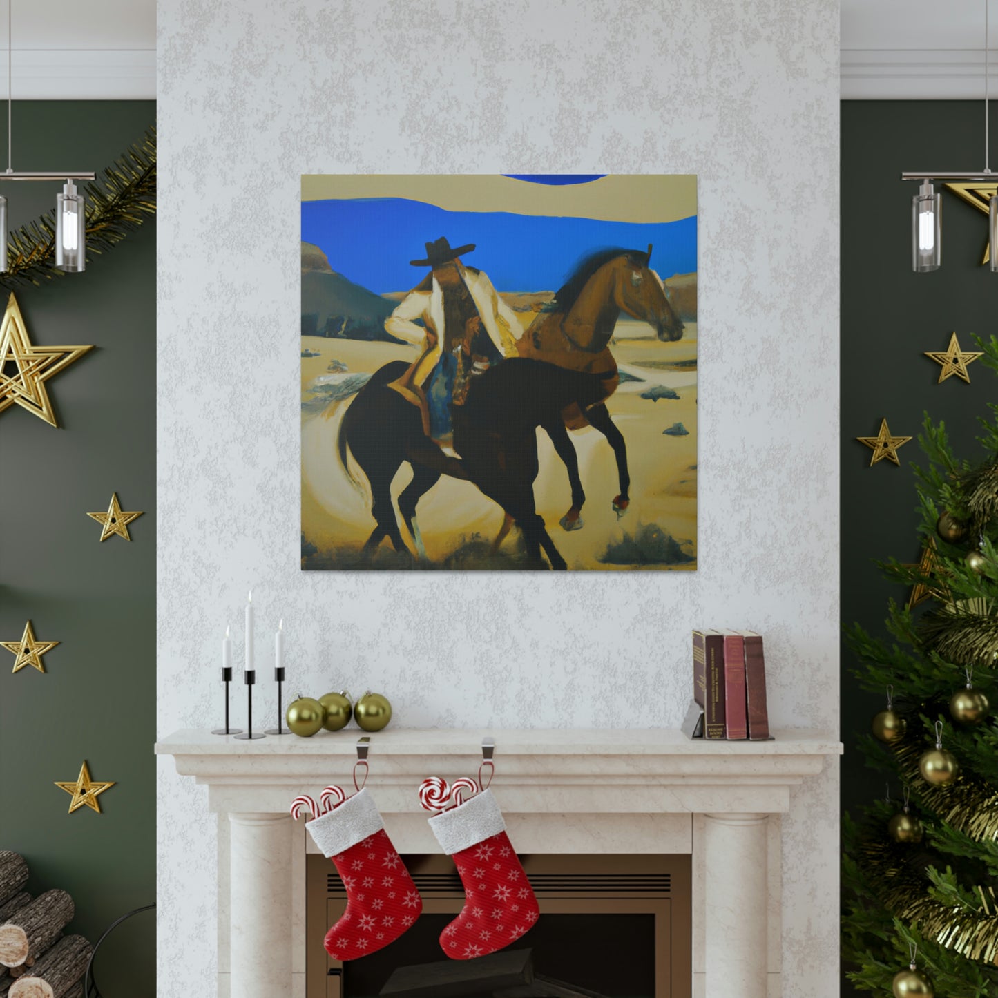 "Horses in Pasture Glow" - Canvas