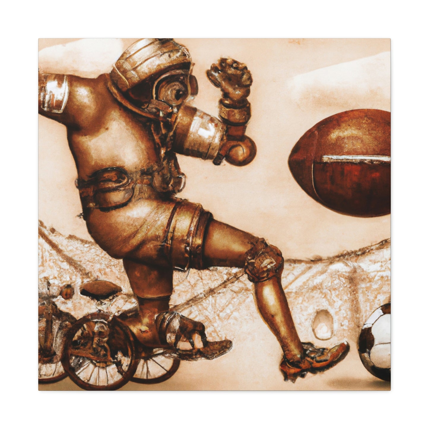 "Mechanical Football Futurism" - Canvas