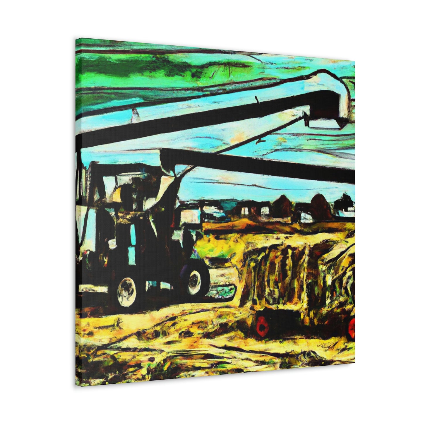 "Hay Baler at Dusk" - Canvas