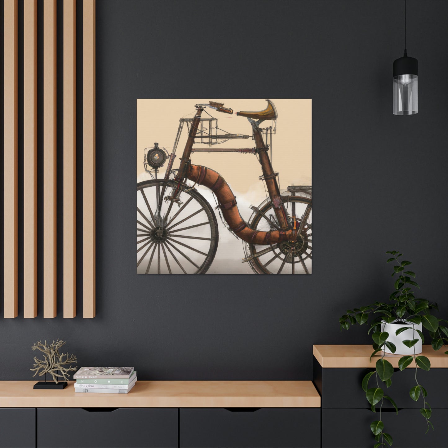 "The Clockwork Bicycle Ride" - Canvas