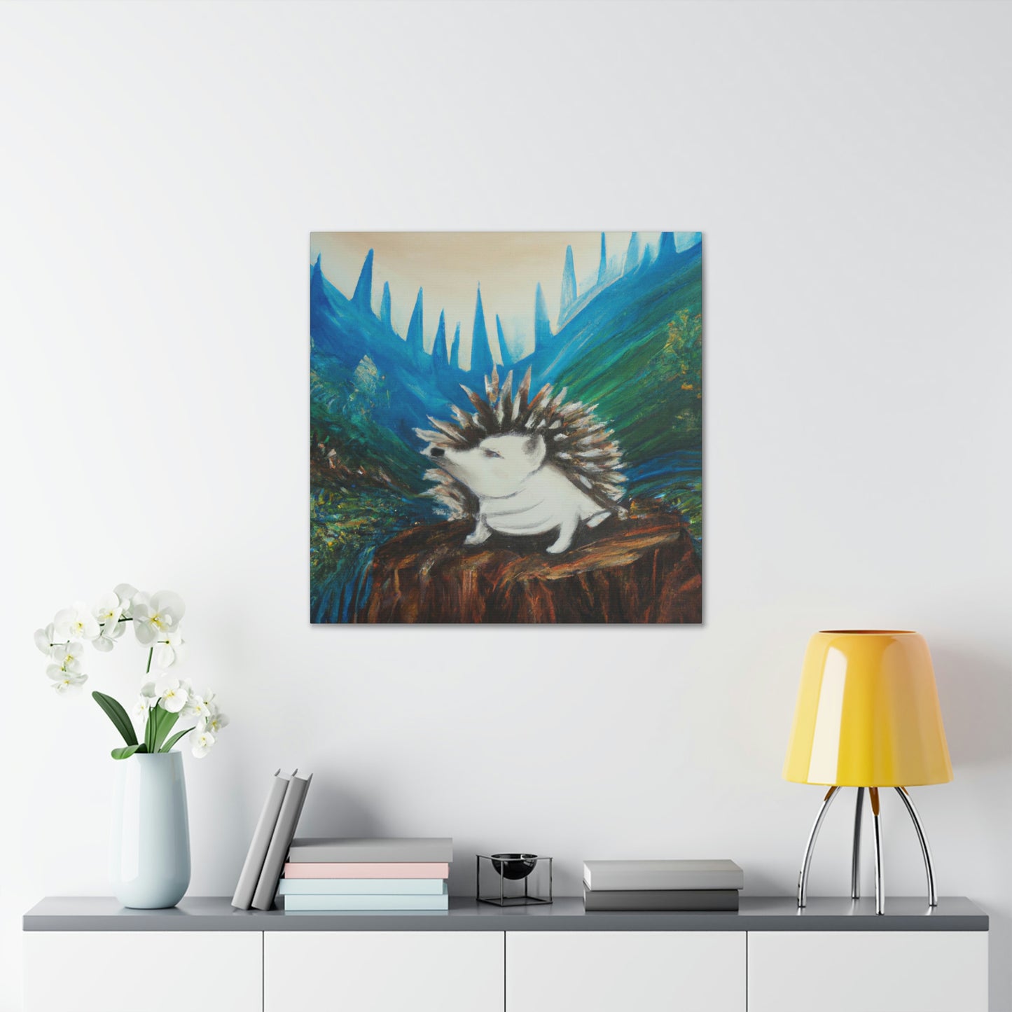 "Hedgehog in Deco Style" - Canvas