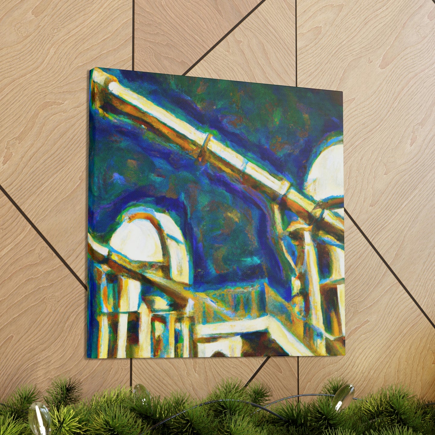 "Stargazing Through Telescopes" - Canvas