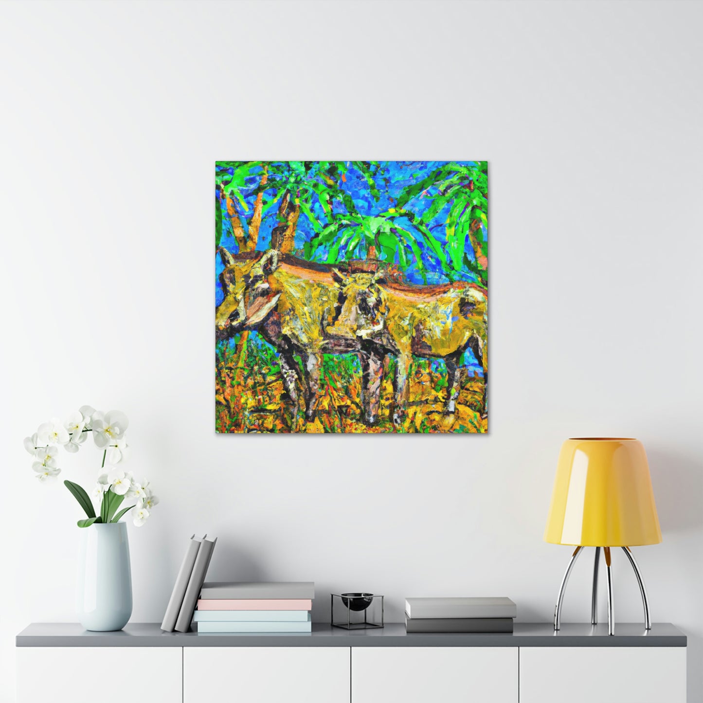 "Warthog in Turmoil" - Canvas