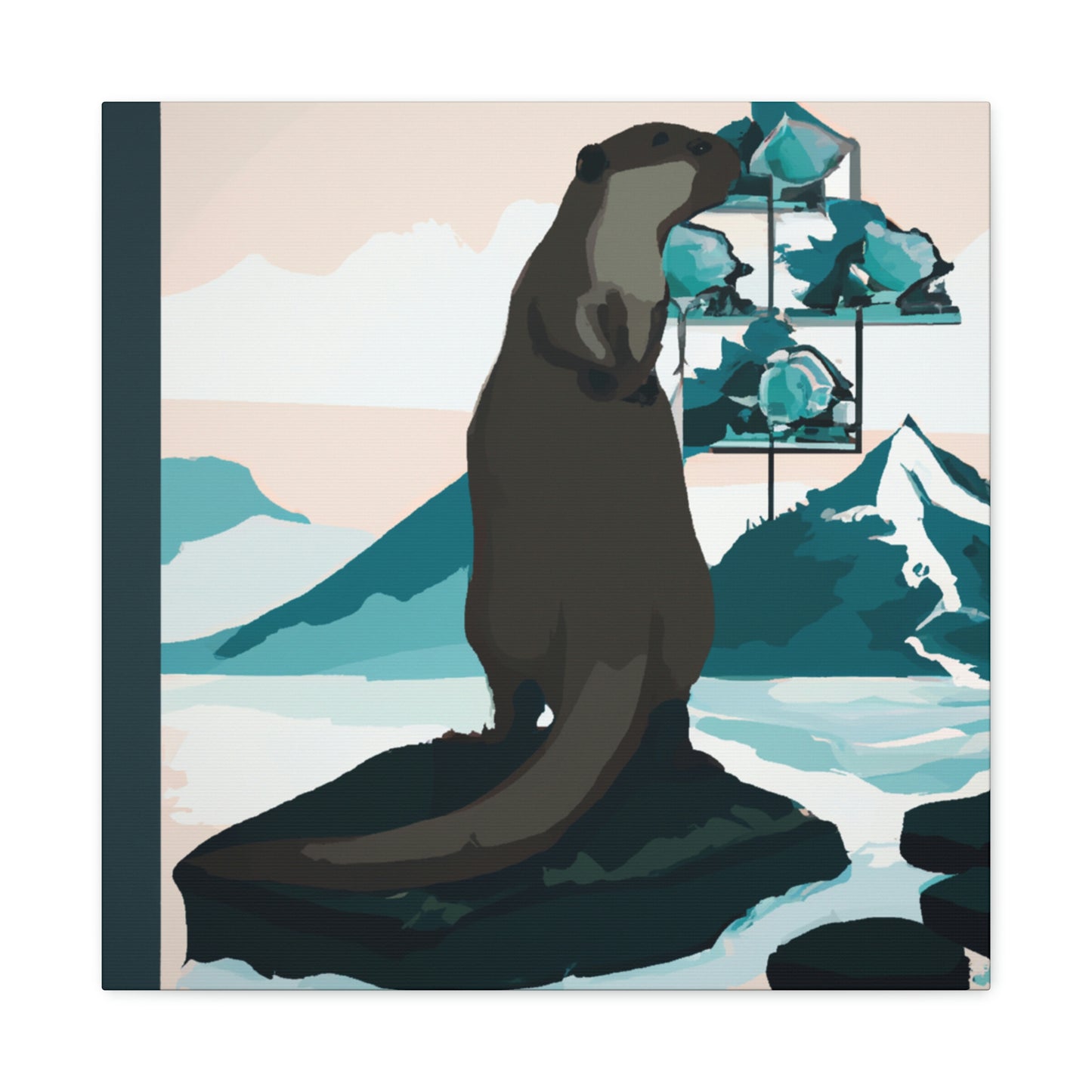 "Otter in Art Deco". - Canvas