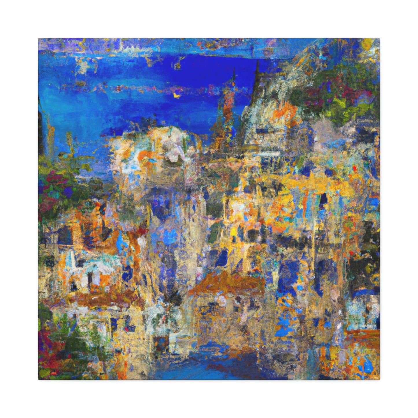 "Mediterranean Splendor Ablaze" - Canvas