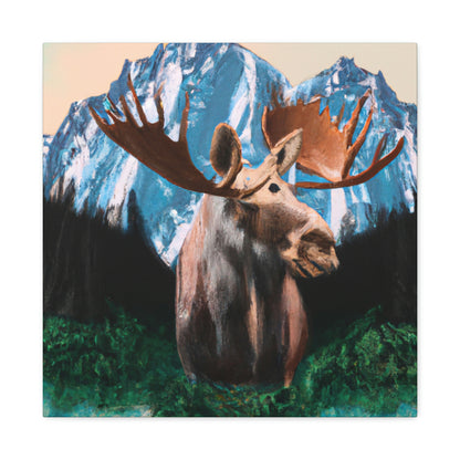 Moose in Baroque Splendor - Canvas