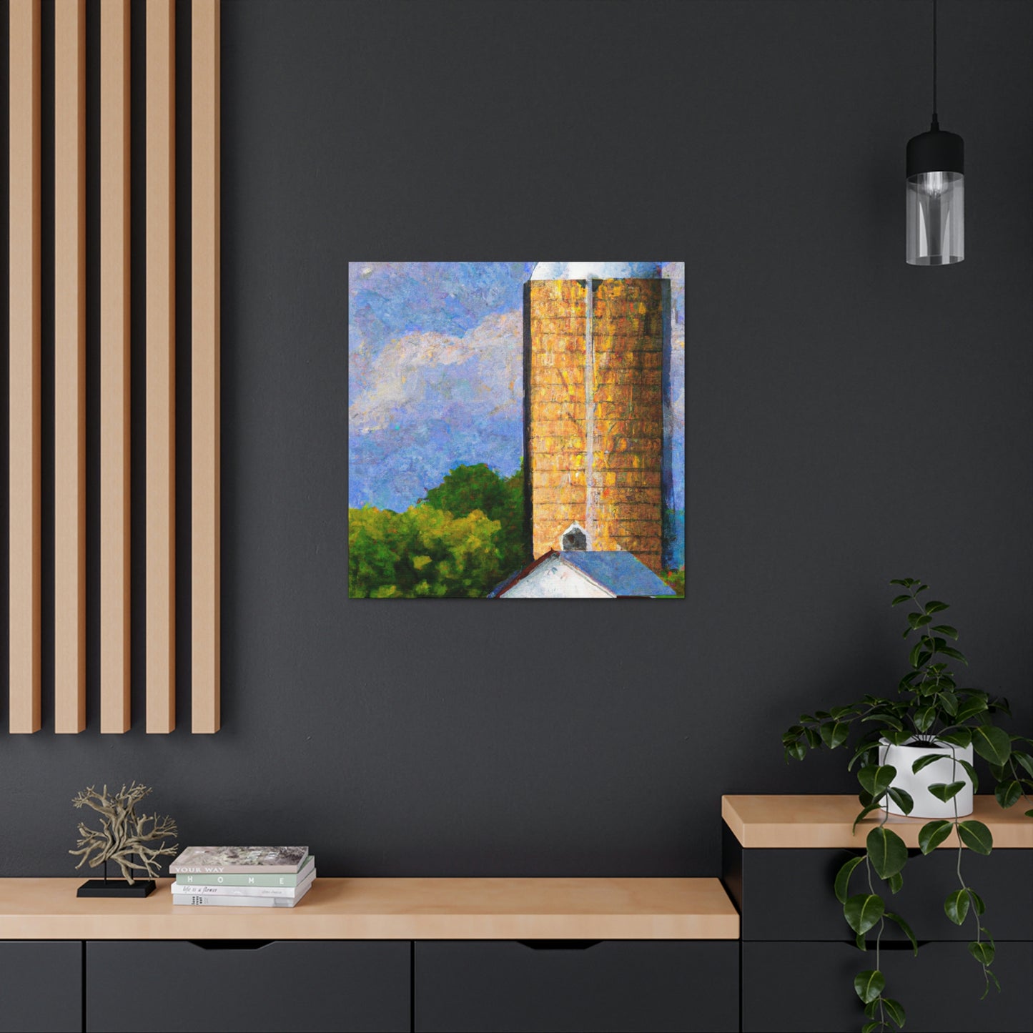 Silo in Pointillism - Canvas