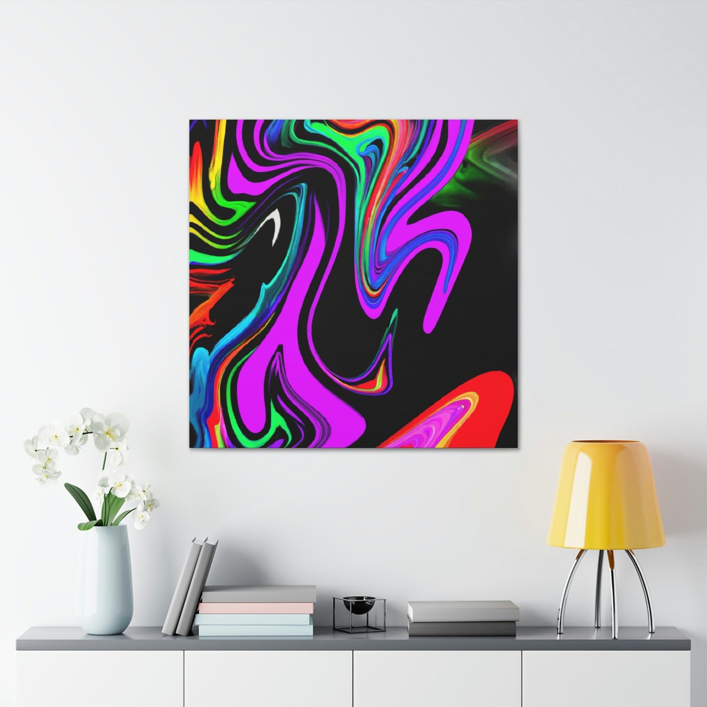 "Flowing Fire Stormscape" - Canvas