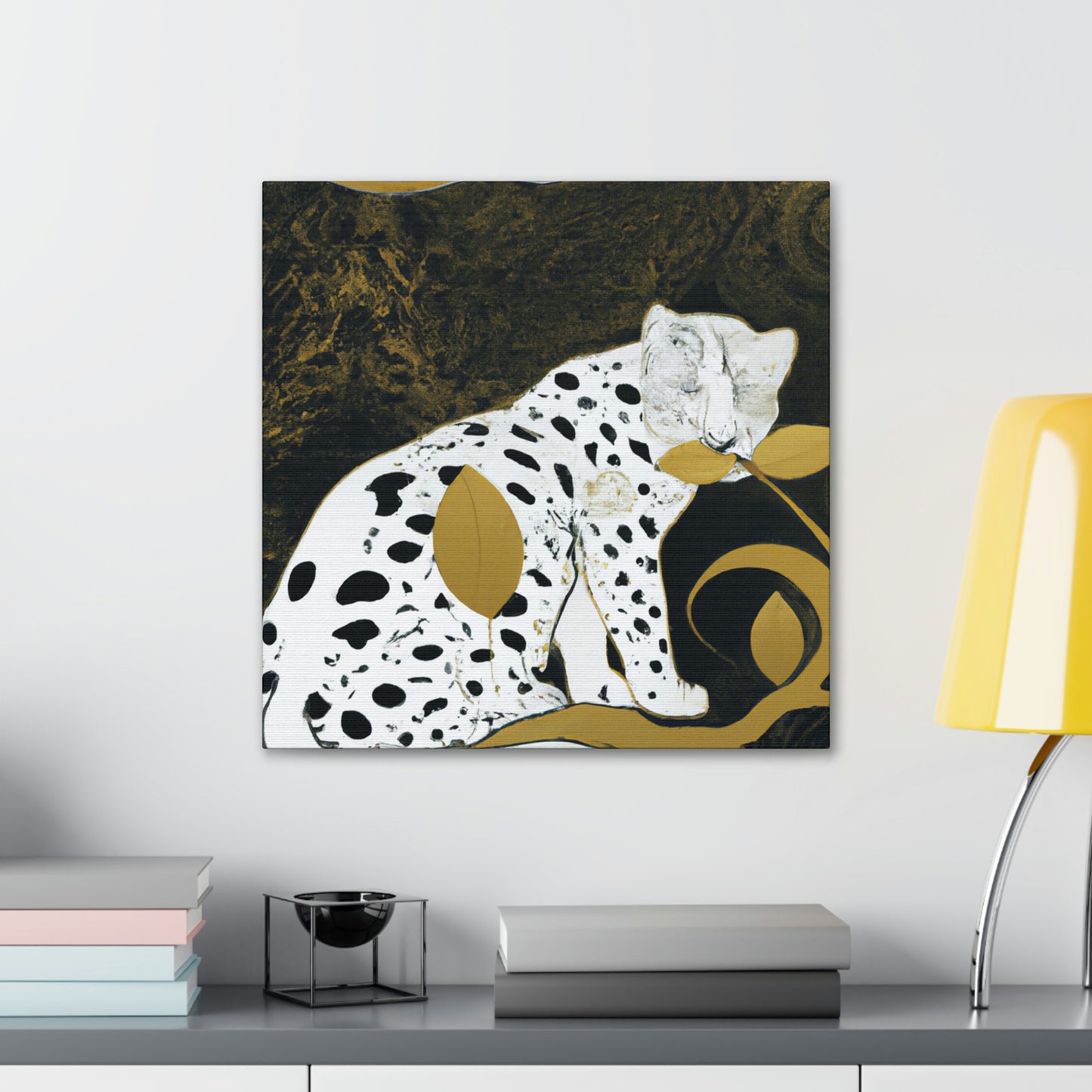 "Clouded Leopard Glistens" - Canvas