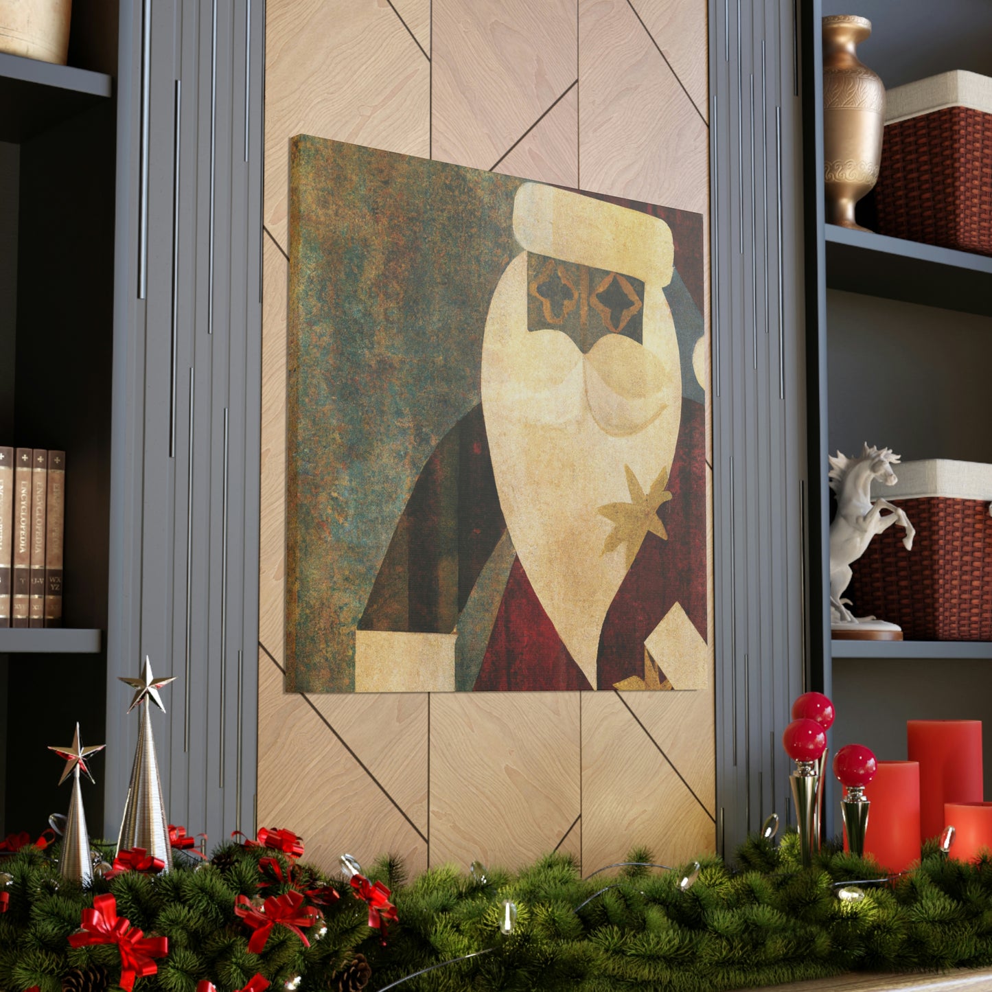 Santa's Art Deco Dream - Canvas