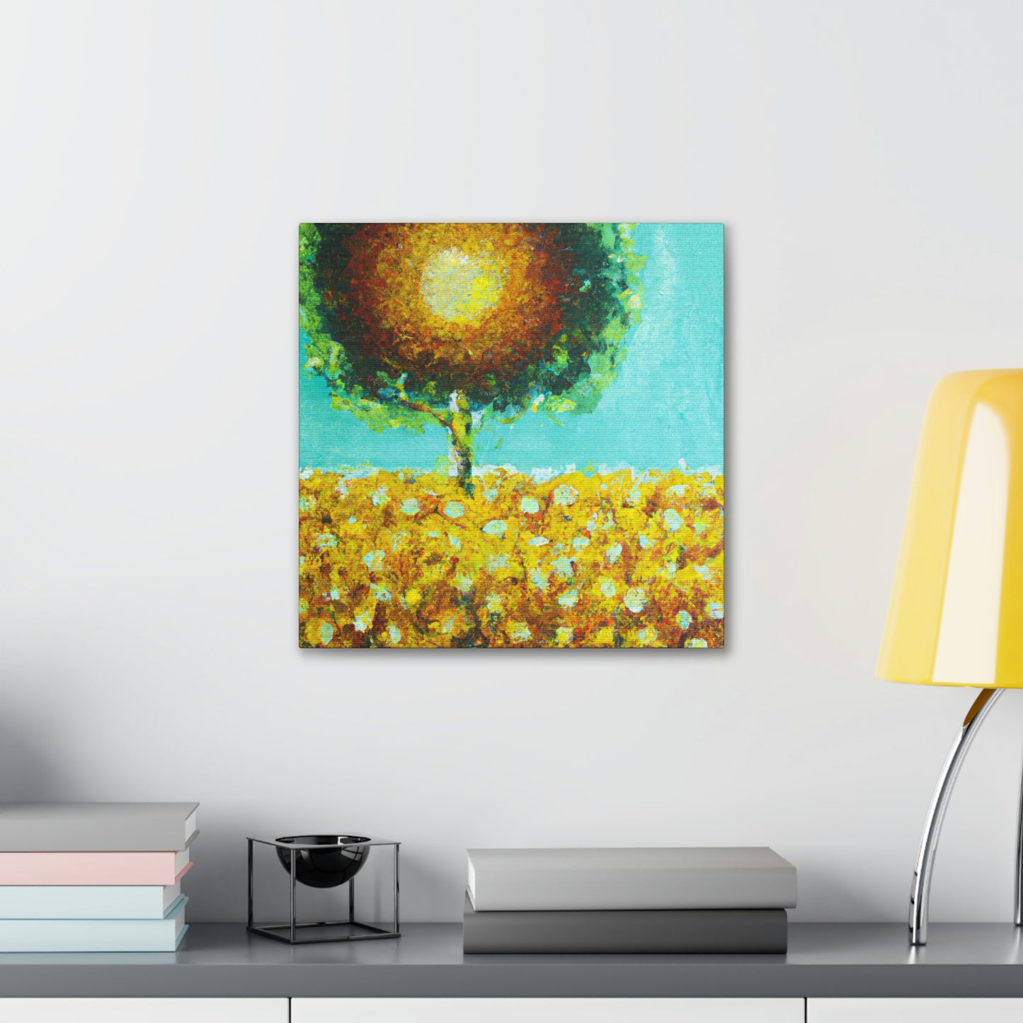 "Golden Sunflower Joy" - Canvas