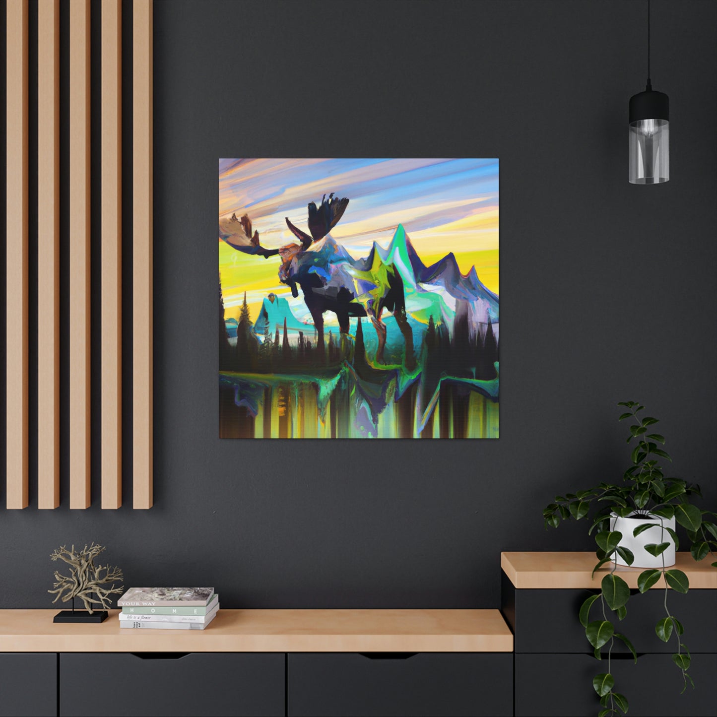 Moose in Art Deco - Canvas