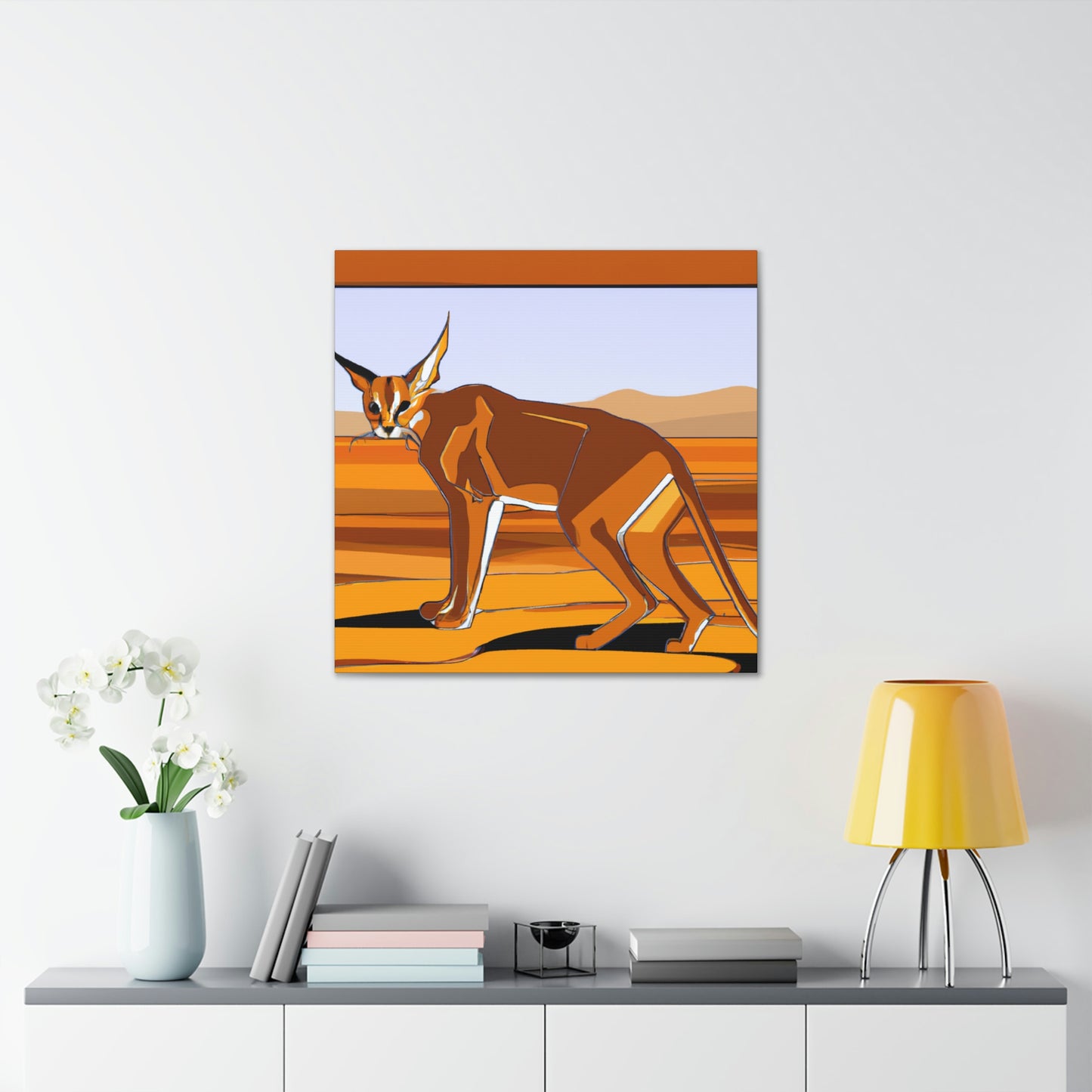 Caracal's Midnight Glamour - Canvas