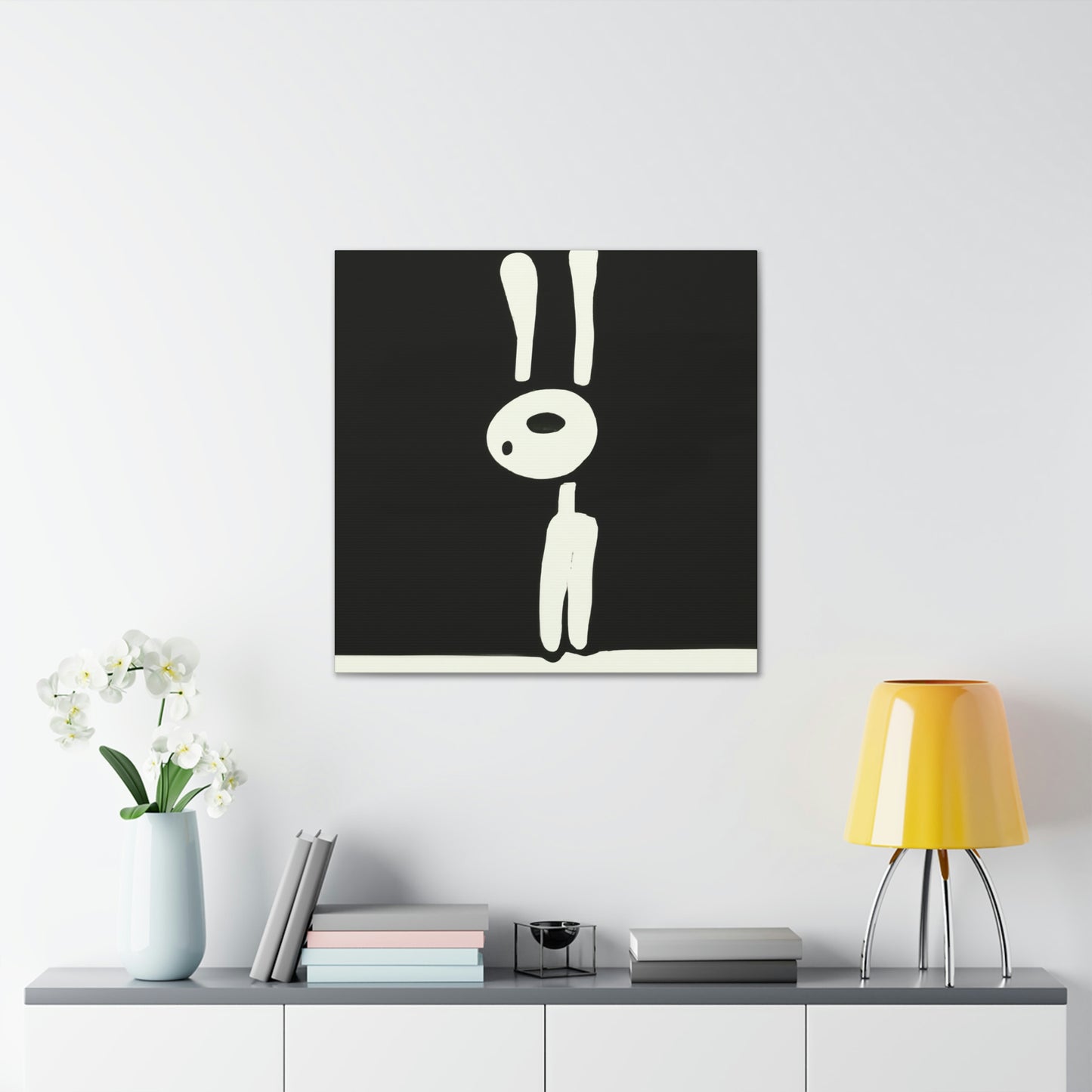 "Rabbit's Minimalist Dream" - Canvas