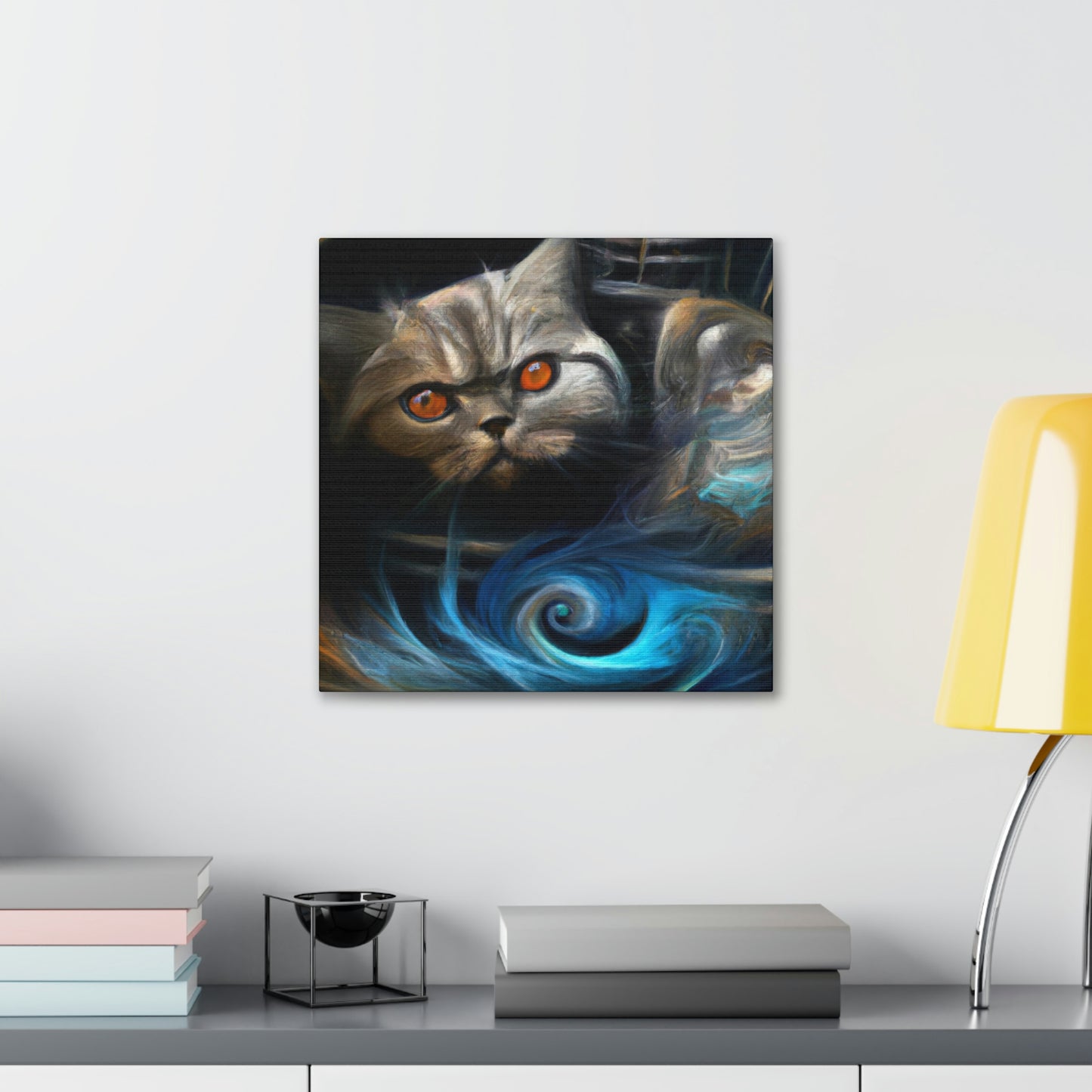 "Cat Purring Contentedly" - Canvas