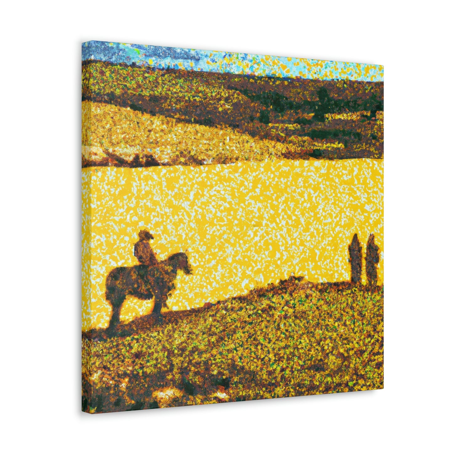 "Ranching in Pointillism" - Canvas