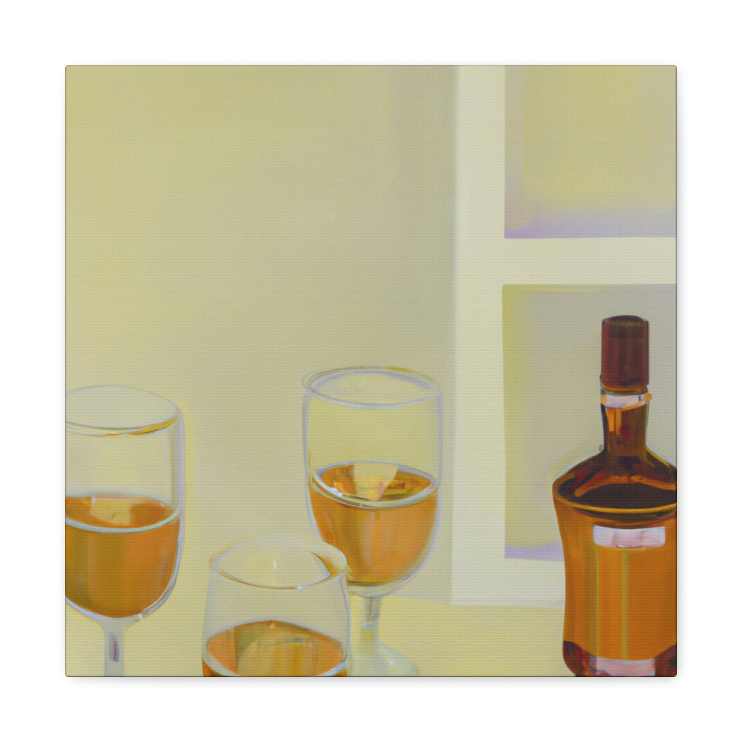 "Alcoholic Art Reflection" - Canvas