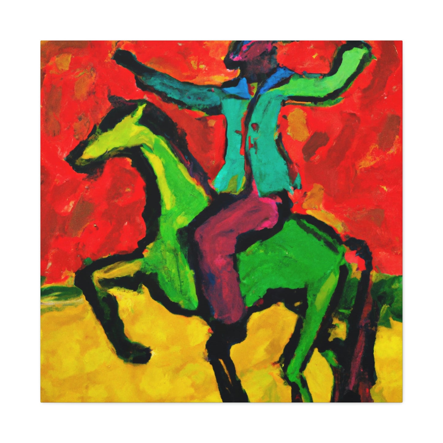 Cavalryman: Bold Fountain - Canvas