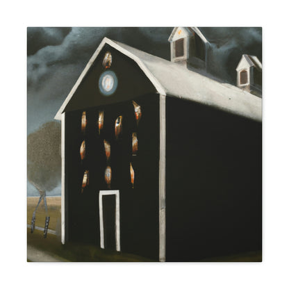 Barns in Art Deco - Canvas