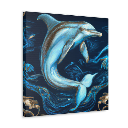 Splash of Laughter Dolphin - Canvas