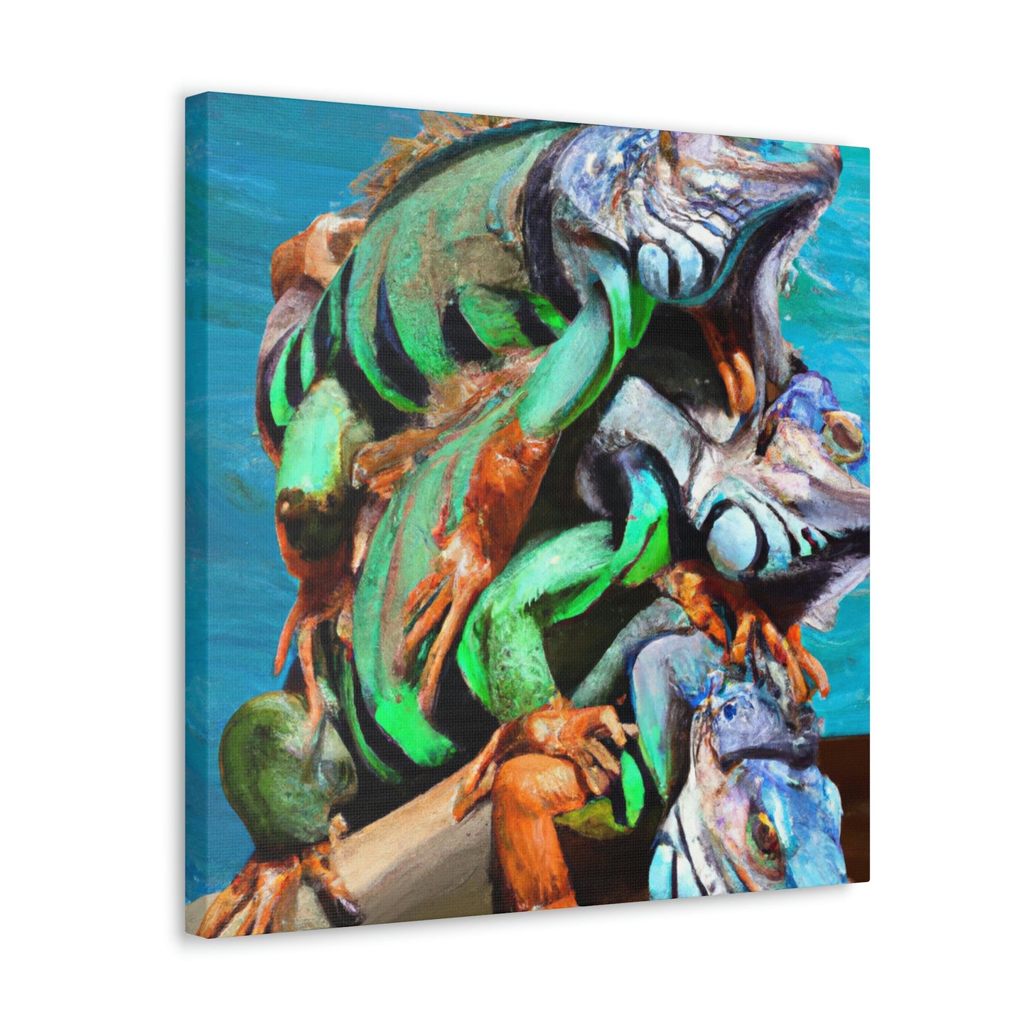 Iguanas Dream Surreal - Canvas