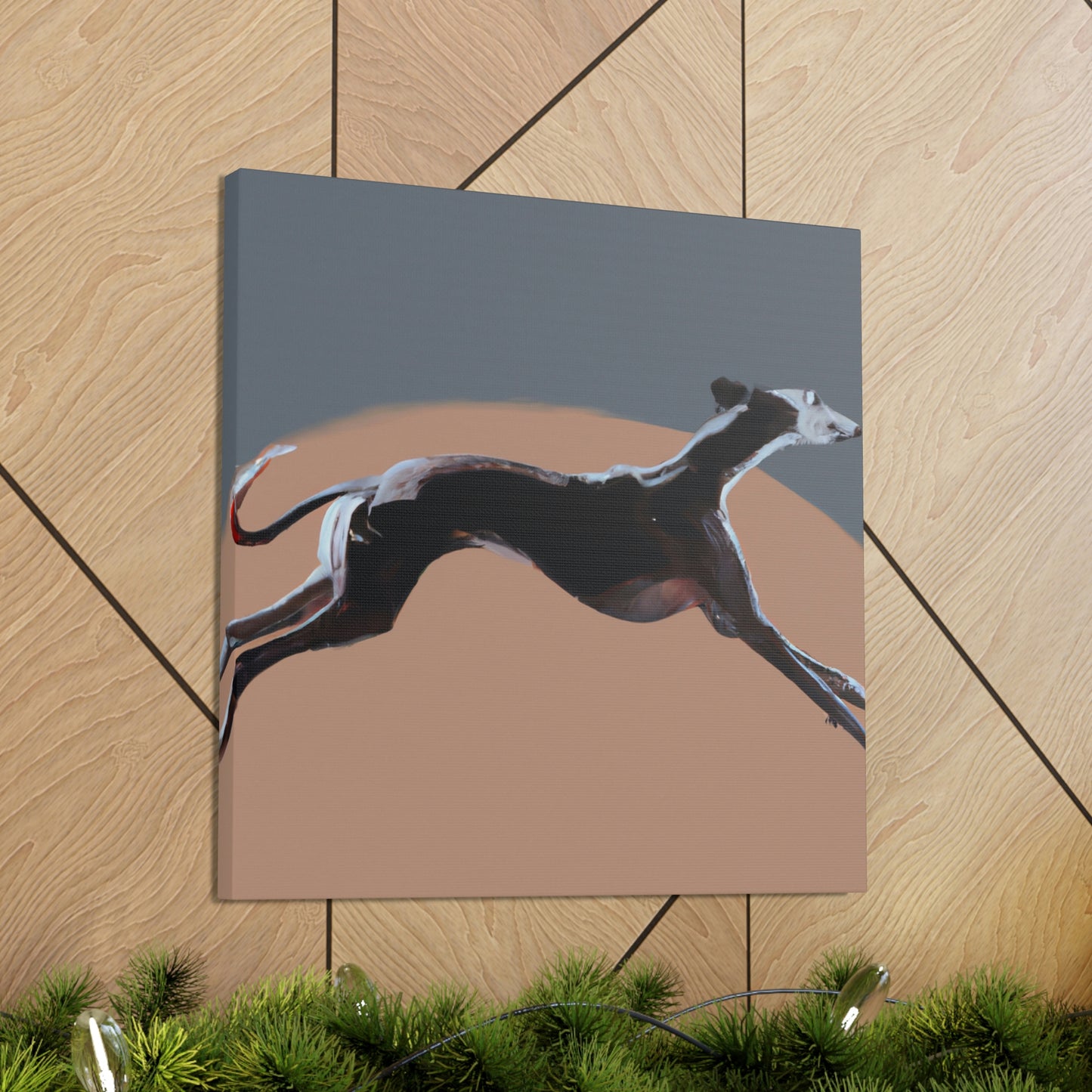 "Greyhound Minimalism Portrait" - Canvas