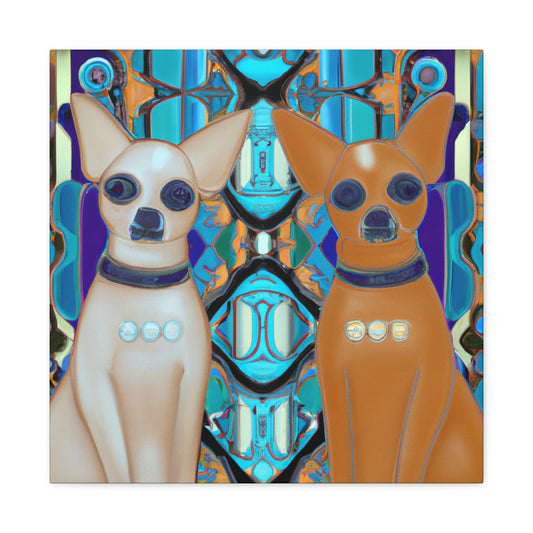 "Glimmering Chihuahua Glare" - Canvas