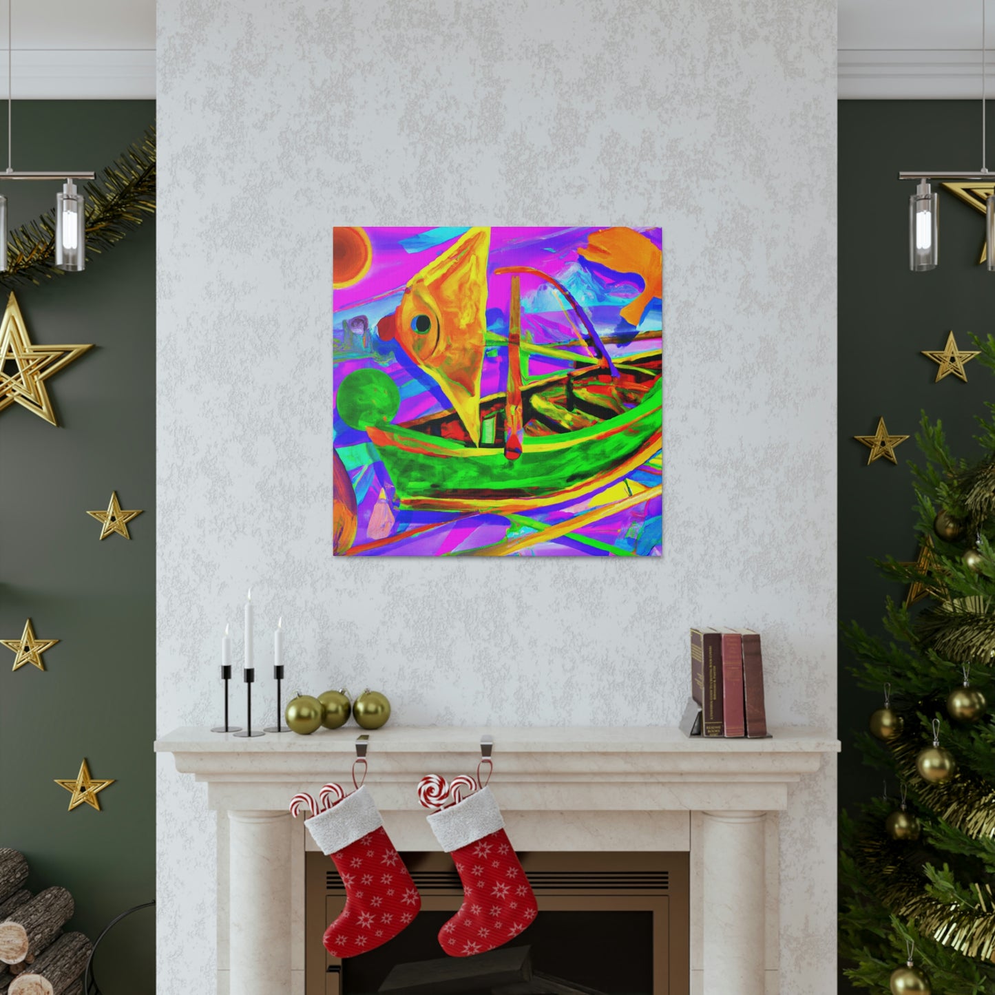 Fishing Boat Adrift. - Canvas