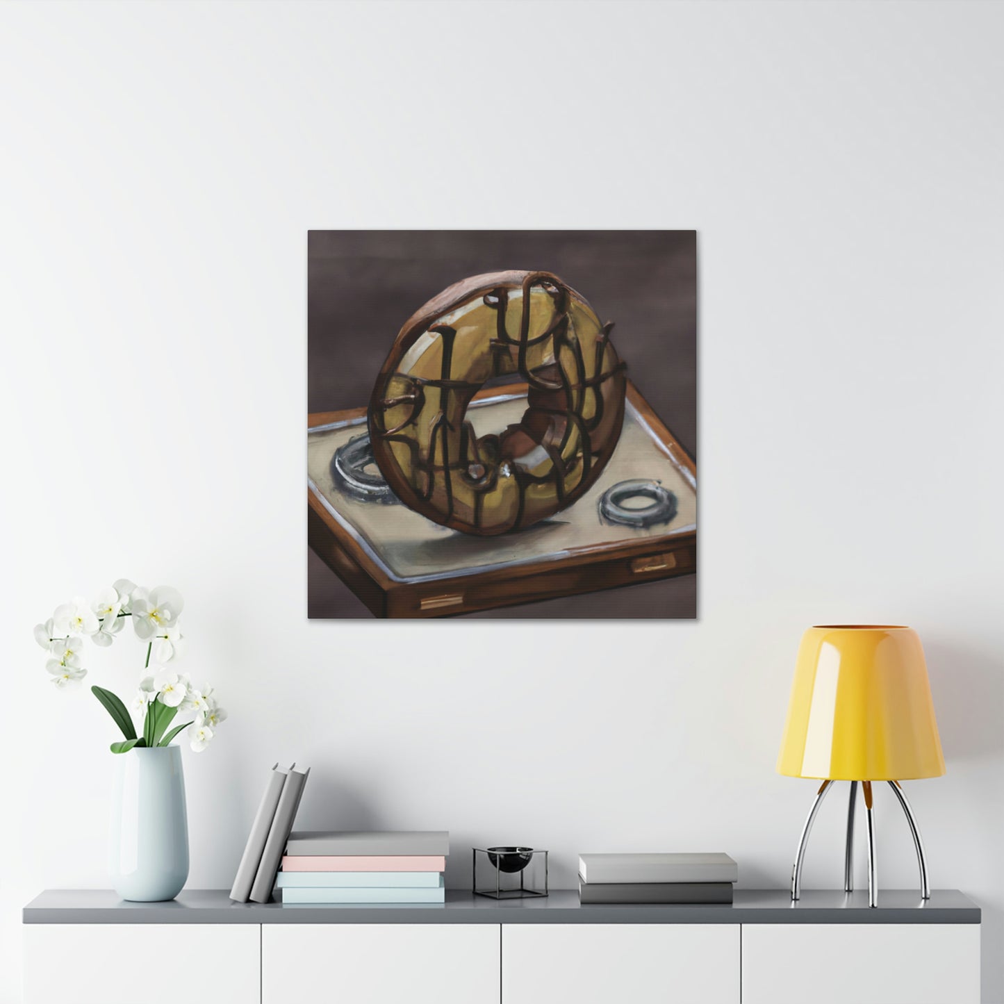 "The Steamy Doughnut Shop" - Canvas