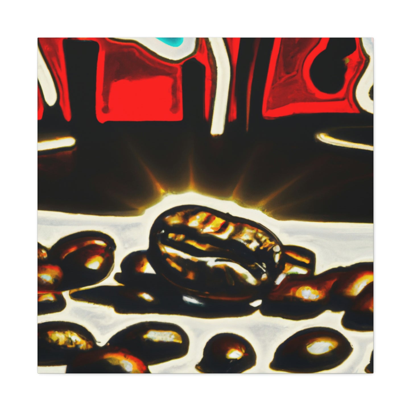 Coffee Beans Pop Art - Canvas