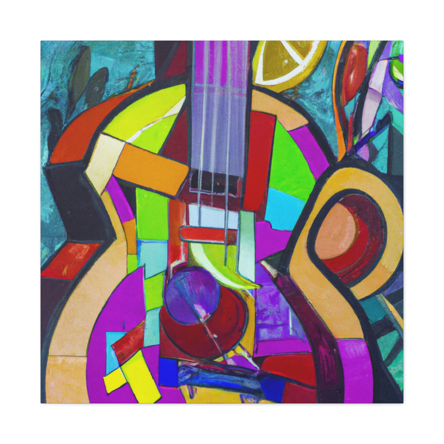 Mandolin in Moonlight. - Canvas