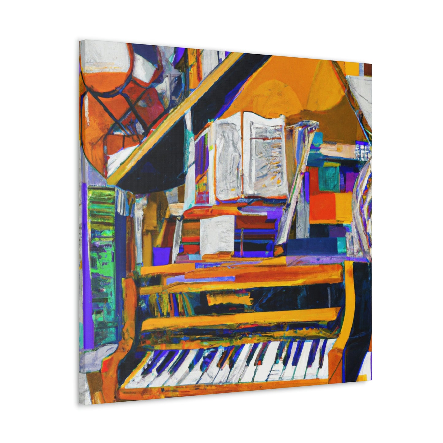 "Piano's Musical Reflection" - Canvas