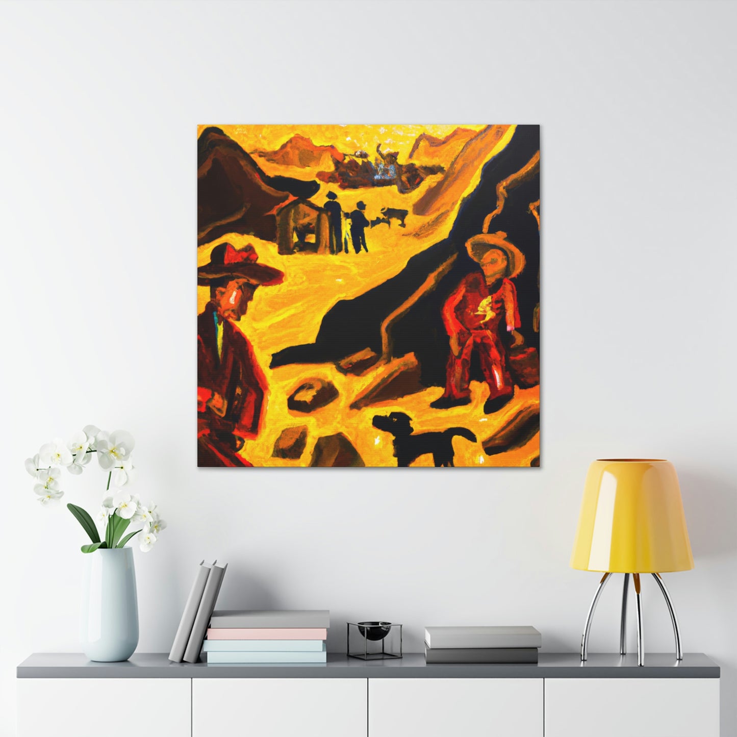 Gold Mine Ablaze - Canvas