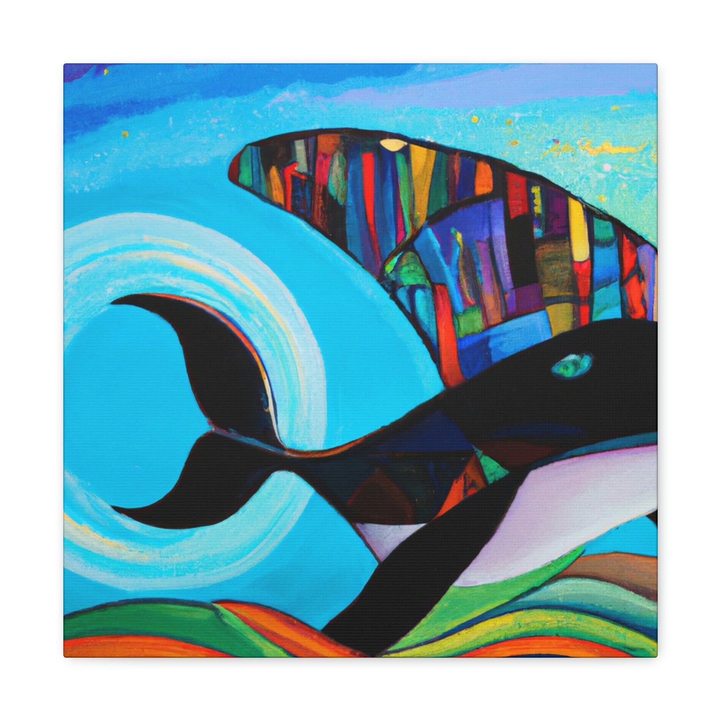 "Whaling in Art Deco" - Canvas