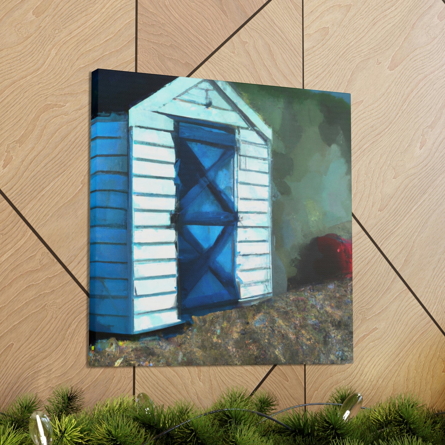 "Beach Hut at Sunrise" - Canvas