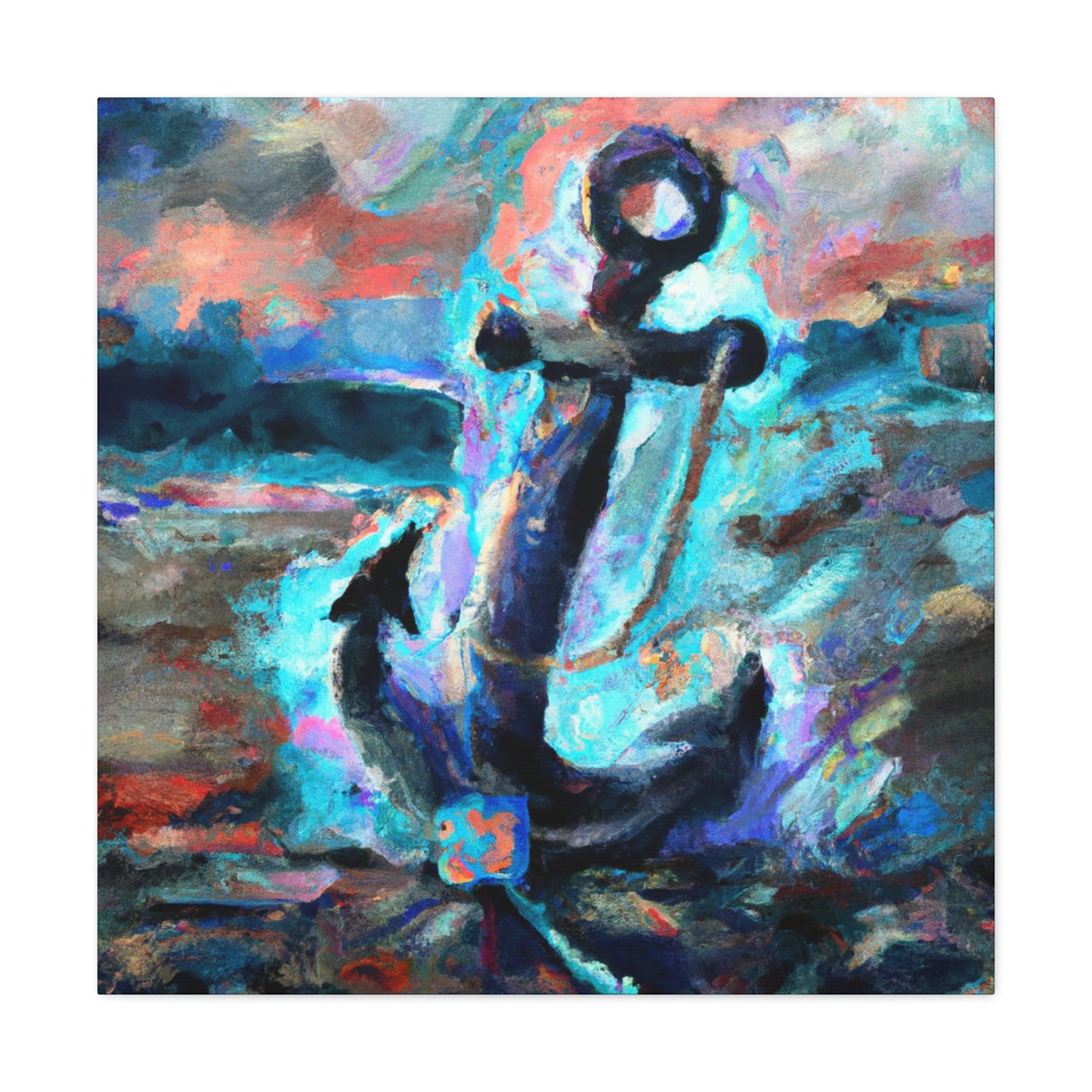 Anchor in Awoken Storm - Canvas