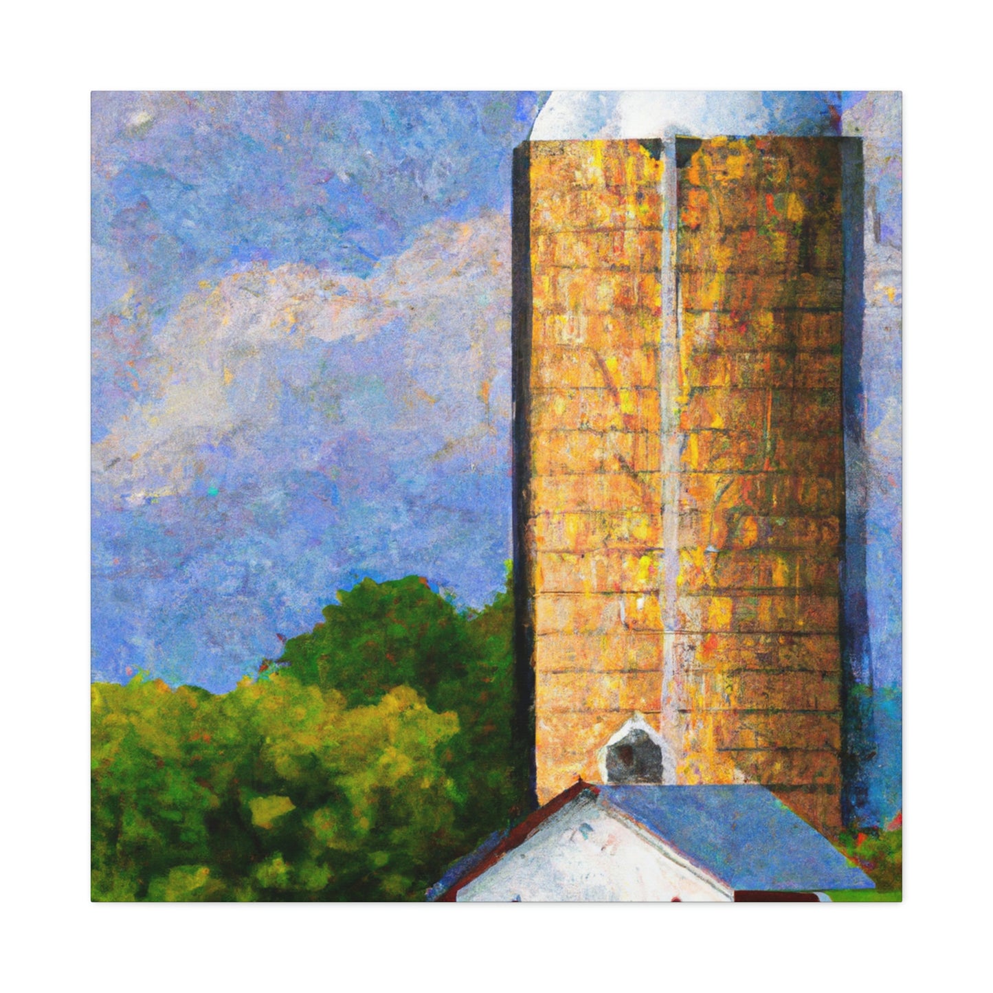 Silo in Pointillism - Canvas